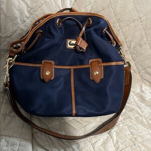 Dooney & Bourke Navy and Brown Women's Bag